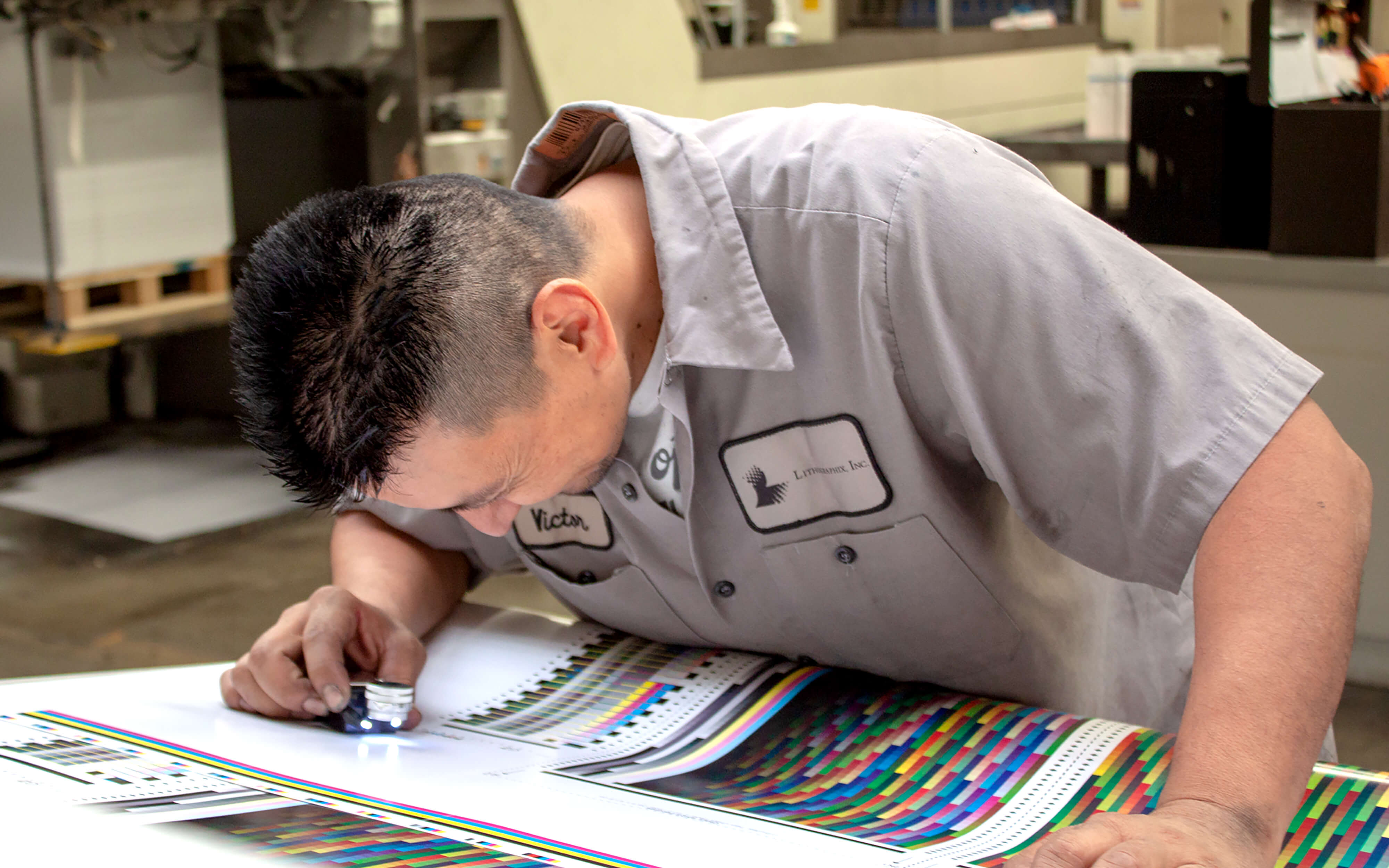 Lithographix printing ink on paper image
