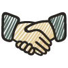 Lithographix printing handshake icon